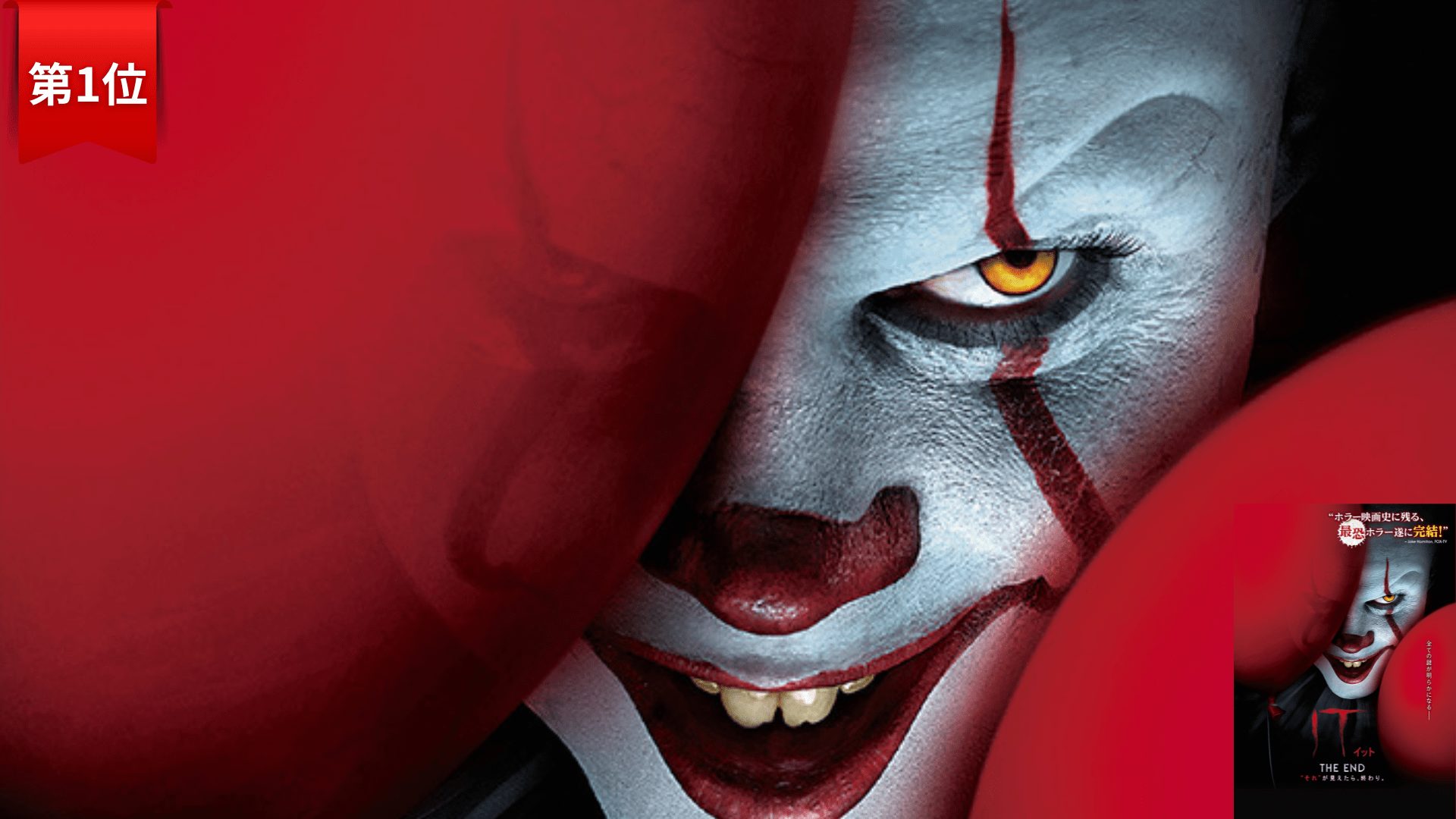 第1位：『IT／イット “それ”が見えたら、終わり。』