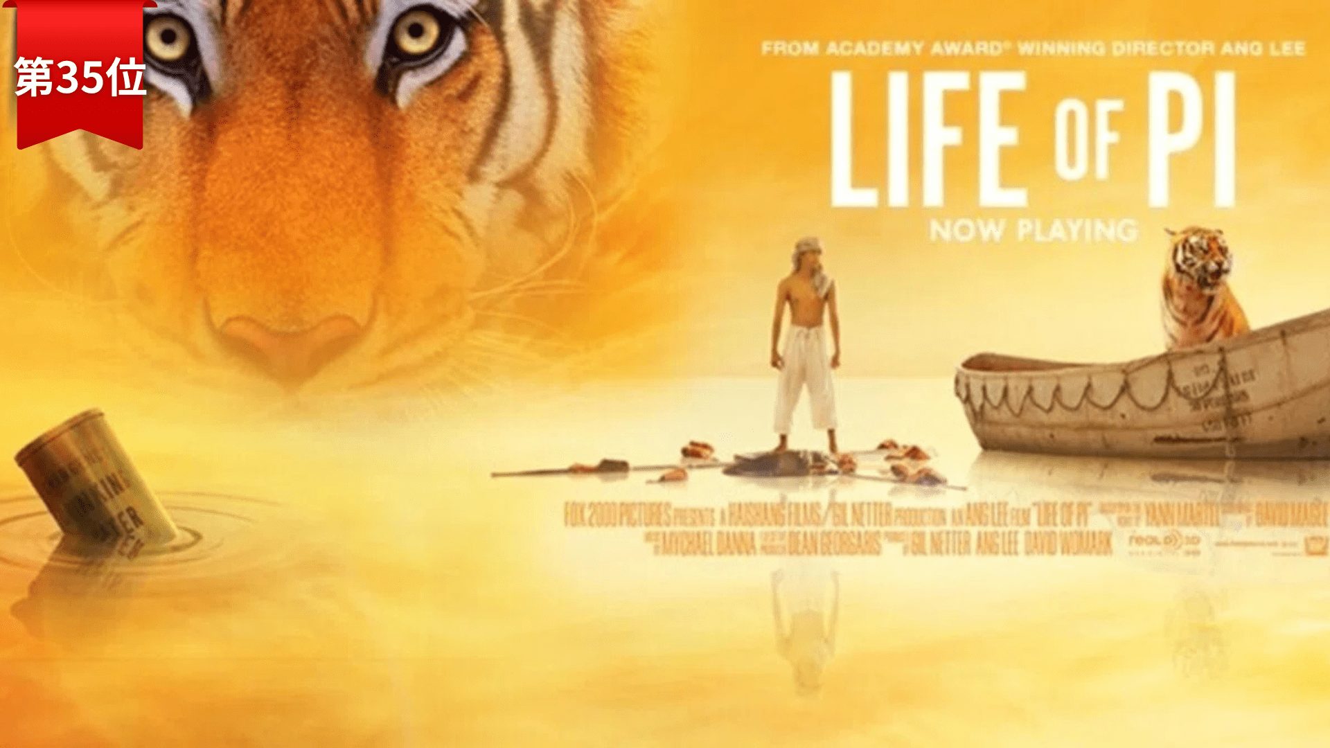 第35位『ライフ・オブ・パイ／トラと漂流した227日』 