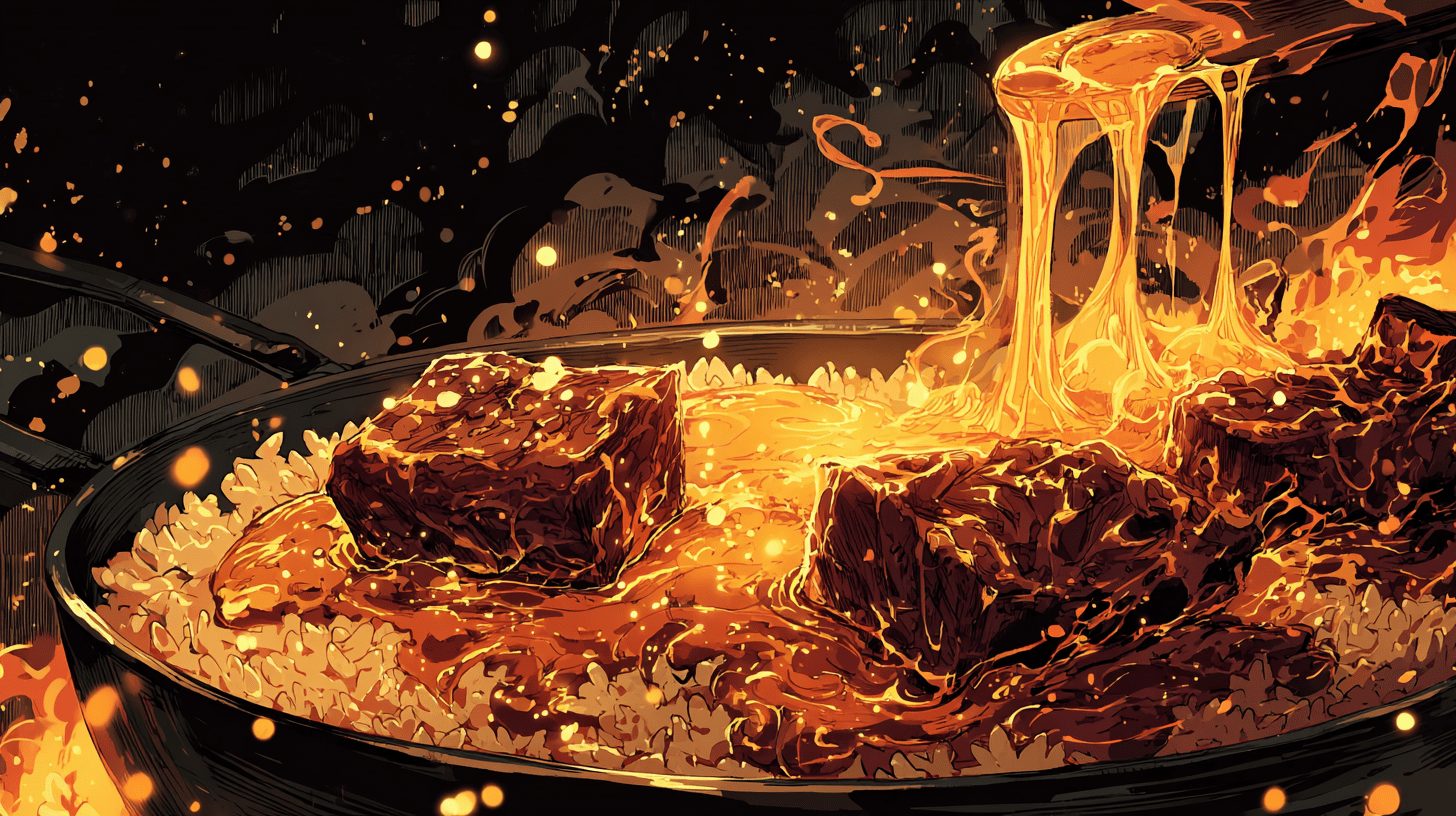 ごろごろ牛すじのスパイスカレー　追いとろけるチーズがけ