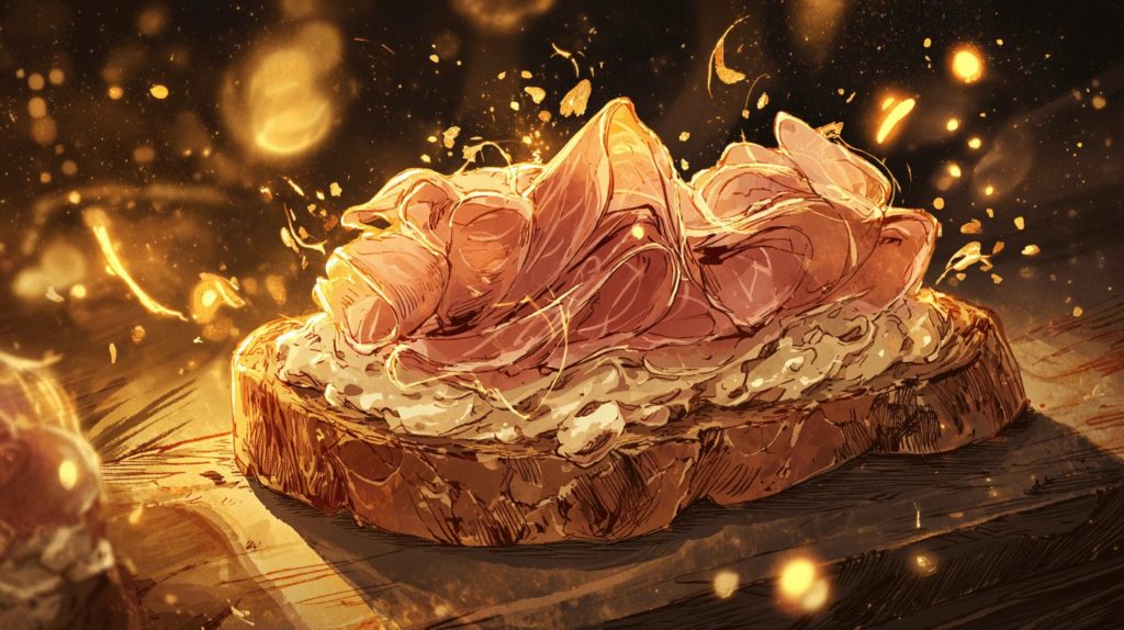 生ハムと濃厚クリームチーズの一口ブルスケッタ