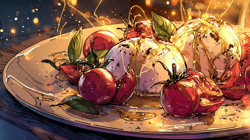 とろけるブッラータチーズと甘いミニトマトのサラダ