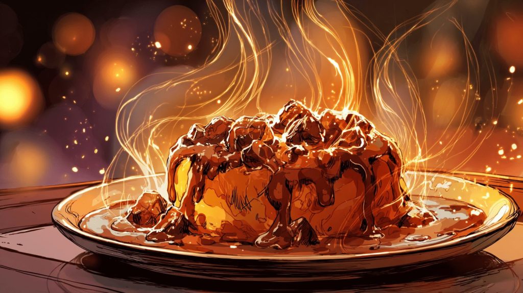 バター香る牛すじ煮込みのとろとろオムライス