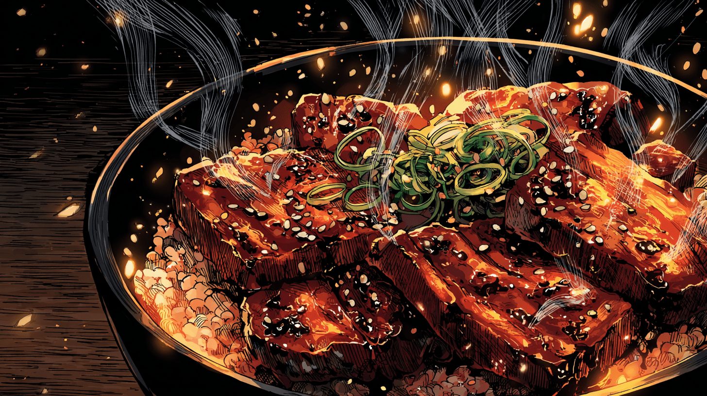 炭火豚バラにんにく味噌スタミナ丼