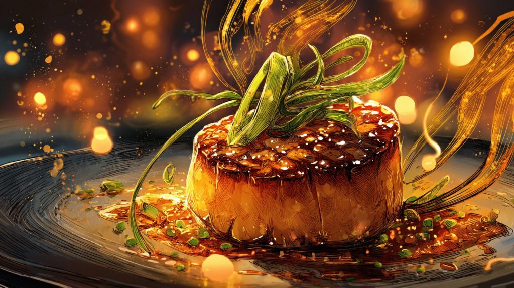 肉厚ホタテのバター醤油ソテー焦がしネギ添え