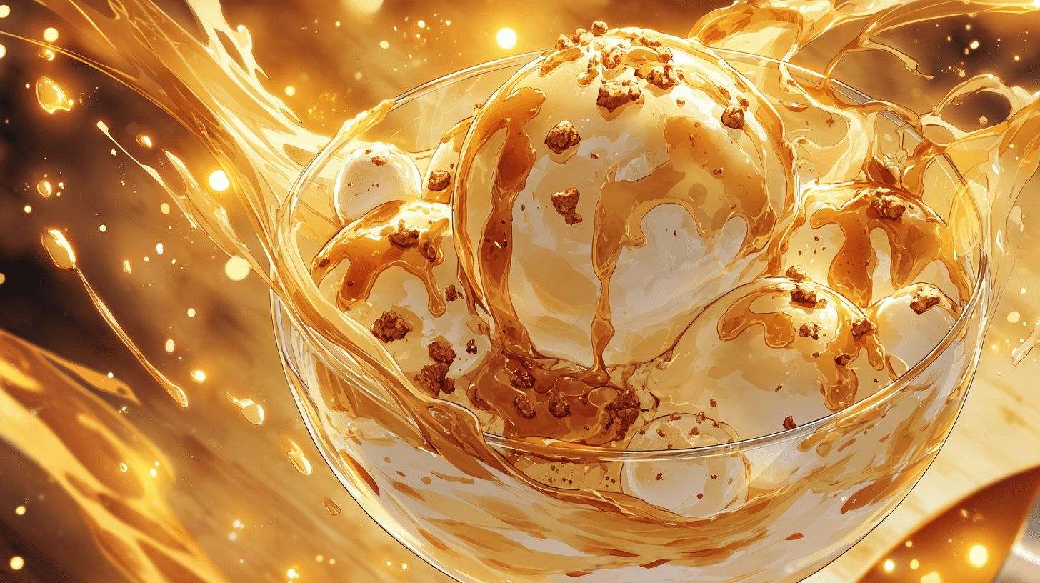 焦がしみたらしバターの炙りクリーム大福パフェ