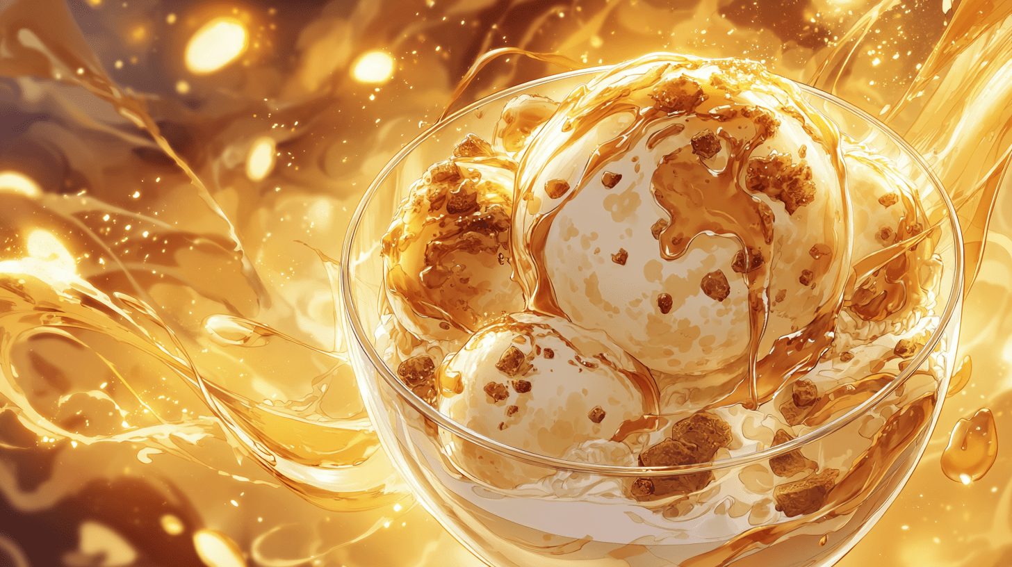 焦がしみたらしバターの炙りクリーム大福パフェ