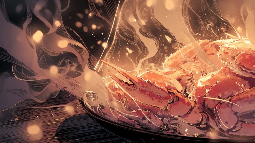 生ズワイガニの瞬間スモークドーム