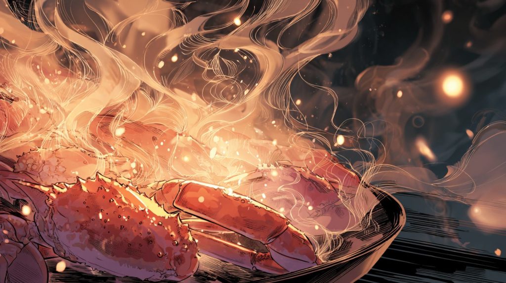 生ズワイガニの瞬間スモークドーム