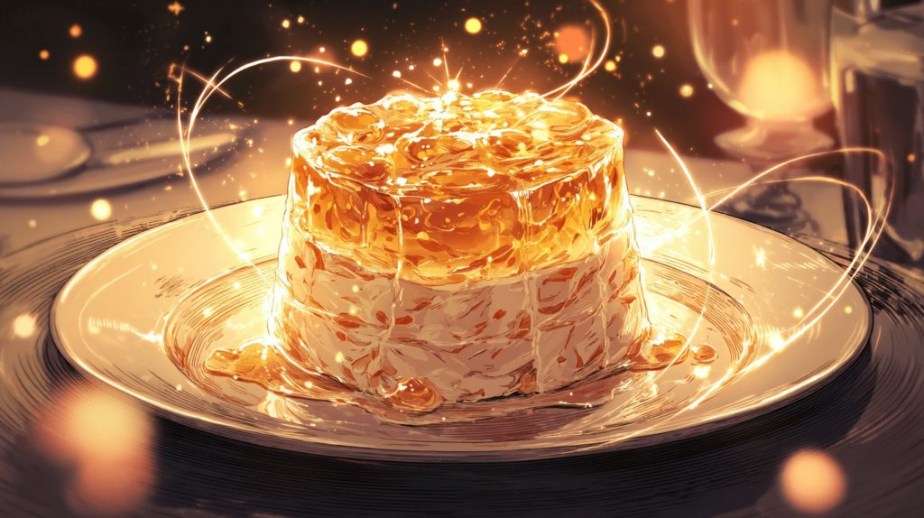 クリスタルカニ出汁ジュレとカニ身タワーの冷製前菜