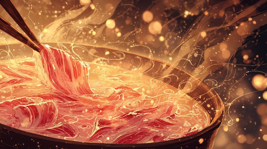 かに黄金出汁の豚しゃぶ