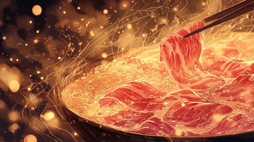 かに黄金出汁の豚しゃぶ