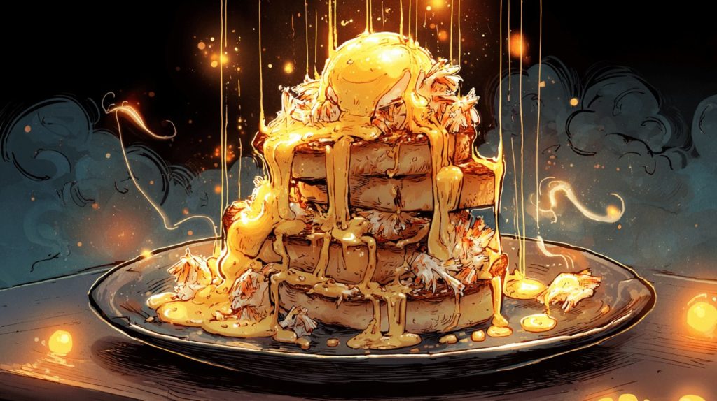 とろけるカニエッグベネディクトタワー