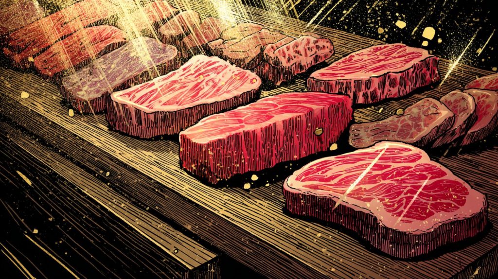 深夜に見たら終わる飯テロアニメ「東京2299一人焼肉」の肉のシズル画像